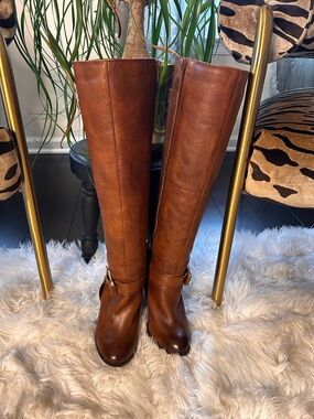 Aldo Brown Tall Leather Riding Boots